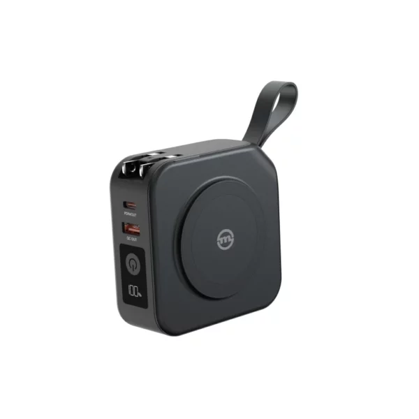 Mobile Origin Travel charger with powerbank 10 000mAh, Lightning and USB-C cable,